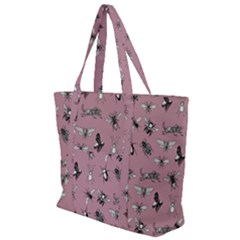 Insects pattern Zip Up Canvas Bag