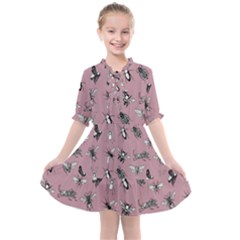 Insects pattern Kids  All Frills Chiffon Dress