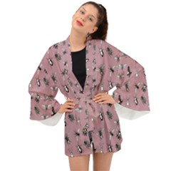 Insects pattern Long Sleeve Kimono