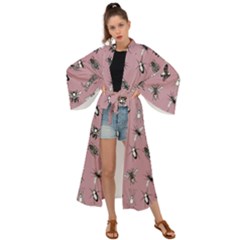 Insects pattern Maxi Kimono