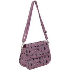 Insects pattern Saddle Handbag