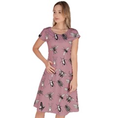 Insects pattern Classic Short Sleeve Dress