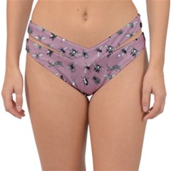 Insects pattern Double Strap Halter Bikini Bottom