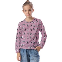 Insects pattern Kids  Long Sleeve Tee with Frill 