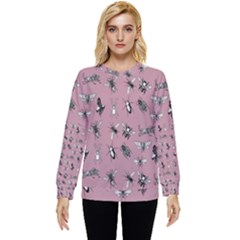 Insects Pattern Hidden Pocket Sweatshirt