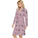 Insects pattern Long Sleeve Velour Robe View2