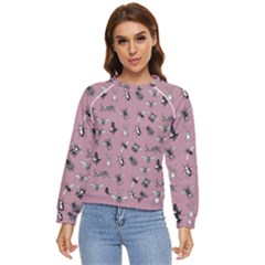 Insects pattern Women s Long Sleeve Raglan Tee