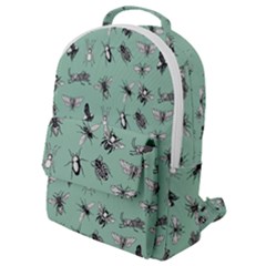 Insects Pattern Flap Pocket Backpack (small) by Valentinaart