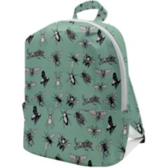 Insects Pattern Zip Up Backpack by Valentinaart