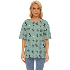 Insects Pattern Oversized Basic Tee by Valentinaart