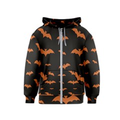 Bat Pattern Kids  Zipper Hoodie