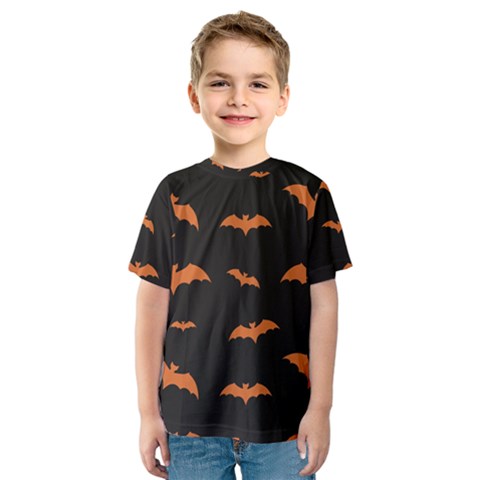 Bat Pattern Kids  Sport Mesh Tee by Valentinaart