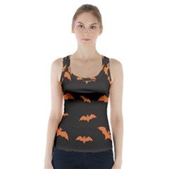 Bat Pattern Racer Back Sports Top by Valentinaart