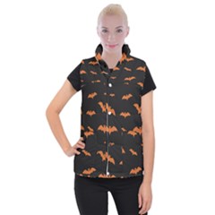 Bat Pattern Women s Button Up Vest