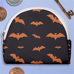 Bat Pattern Horseshoe Style Canvas Pouch by Valentinaart