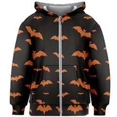 Bat Pattern Kids  Zipper Hoodie Without Drawstring