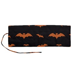 Bat Pattern Roll Up Canvas Pencil Holder (m) by Valentinaart