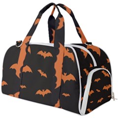 Bat Pattern Burner Gym Duffel Bag by Valentinaart