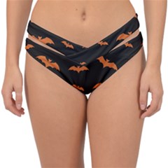 Bat Pattern Double Strap Halter Bikini Bottom by Valentinaart