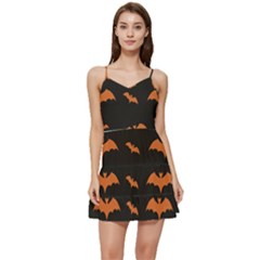 Bat Pattern Short Frill Dress by Valentinaart