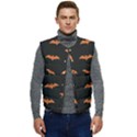 Bat pattern Men s Short Button Up Puffer Vest	 View1