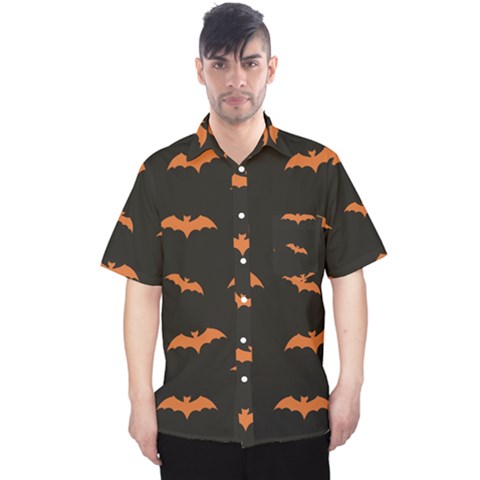 Bat Pattern Men s Hawaii Shirt by Valentinaart