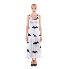 Bat Pattern Sleeveless Maxi Dress by Valentinaart