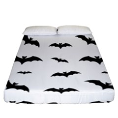 Bat Pattern Fitted Sheet (california King Size) by Valentinaart