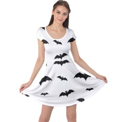 Bat Pattern Cap Sleeve Dress by Valentinaart