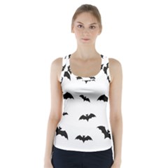 Bat Pattern Racer Back Sports Top by Valentinaart