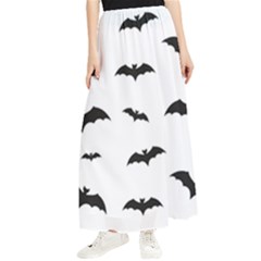 Bat Pattern Maxi Chiffon Skirt by Valentinaart