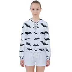 Bat Pattern Women s Tie Up Sweat