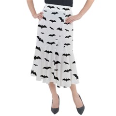 Bat Pattern Midi Mermaid Skirt by Valentinaart