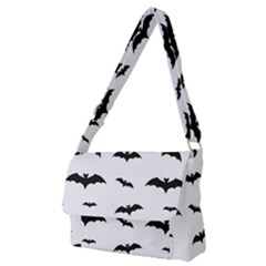 Bat Pattern Full Print Messenger Bag (m) by Valentinaart