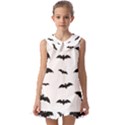 Bat pattern Kids  Pilgrim Collar Ruffle Hem Dress View1