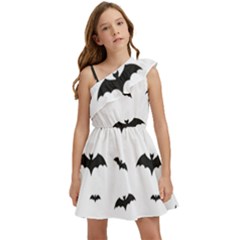 Bat Pattern Kids  One Shoulder Party Dress by Valentinaart