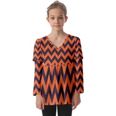 Halloween  Kids  V Neck Casual Top