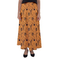 Halloween  Flared Maxi Skirt by Valentinaart