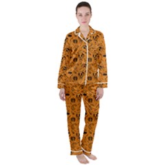 Halloween  Satin Long Sleeve Pajamas Set by Valentinaart