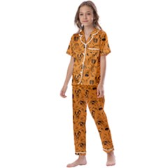 Halloween  Kids  Satin Short Sleeve Pajamas Set by Valentinaart