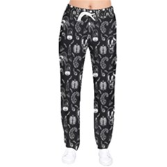 Halloween  Women Velvet Drawstring Pants