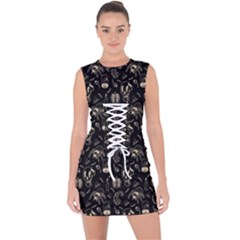 Halloween  Lace Up Front Bodycon Dress by Valentinaart