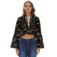 Halloween  Boho Long Bell Sleeve Top