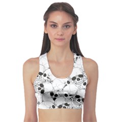 Skull Pattern Sports Bra by Valentinaart