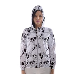 Skull Pattern Women s Hooded Windbreaker