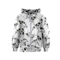 Skull Pattern Kids  Zipper Hoodie