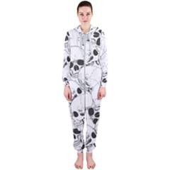 Skull Pattern Hooded Jumpsuit (ladies)