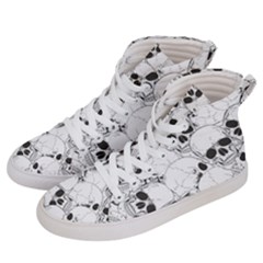 Skull Pattern Men s Hi-top Skate Sneakers by Valentinaart