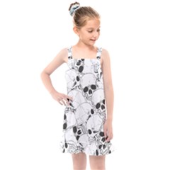 Skull Pattern Kids  Overall Dress by Valentinaart