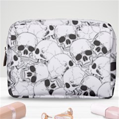 Skull Pattern Make Up Pouch (medium) by Valentinaart